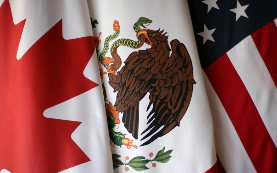 Us Mexico Canada flags